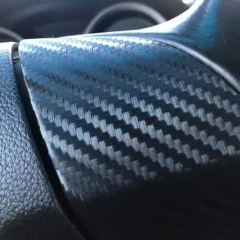 Автомобильная пленка, устойчивая к царапинам, сильная клейкость, декоративная 5D виниловая автомобильная пленка из углеродного волокна 10cm чёрный