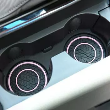 Автомобильная подставка для чашки, высокая подставка для кружки, устойчивая к температуре, водонепроницаемая, нескользящая, подставка из ПВХ чёрный