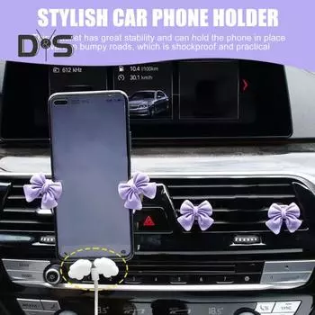 Автомобильная подставка для мобильного телефона, высокая устойчивость, дизайн в форме мультфильма, простая установка, универсальный держатель для телефона на вентиляционное отверстие автомобиля красный