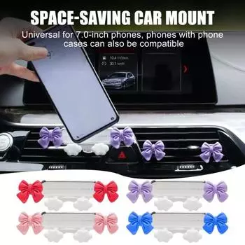 Автомобильная подставка для мобильного телефона, высокая устойчивость, дизайн в форме мультфильма, простая установка, универсальный держатель для телефона на вентиляционное отверстие автомобиля темно-синий