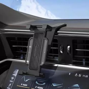 Автомобильная подставка для планшета Xnyocn, подставка для легкого крепления, 4-13 дюймов, универсальный держатель, центральная консоль для iPad, Xiaomi, Huawei, Tab PC чёрный