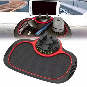 Автомобильная подставка, противоскользящая накладка, нескользящий коврик для крепления на приборной панели, номер, держатель для телефона для парковки