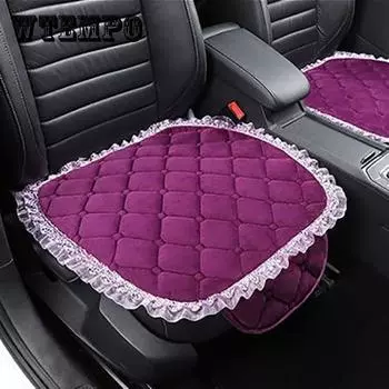 Автомобильная подушка, 1 шт., плюшевый теплый ватный диск, удобная кружевная автомобильная подушка, нескользящая дышащая автомобильная подушка 51*49cm