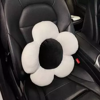 Автомобильная подушка, автокресло, темперамент, цветочная подушка, офисный диван, поясничная поддержка, автомобильная поясничная поддержка 50cm50cm белый