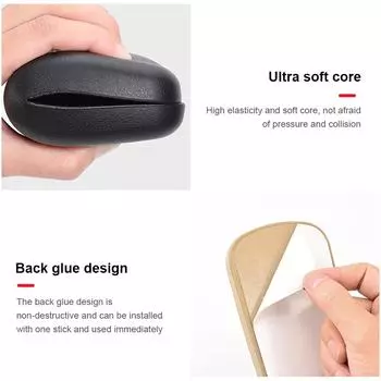 Автомобильная подушка для колена, удобная центральная консоль, дверной подлокотник, искусственная подушка для салона автомобиля, подушка для автомобиля, наколенник, подушка для интерьера автомобиля leather чёрный