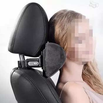 Автомобильная подушка для шеи, четырехсторонняя регулировка, механический интеллектуальный подголовник водителя, защита шеи автомобиля, U-образная форма с памятью Suede leather