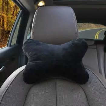 Автомобильная подушка для шеи из хлопковой фланели для Volkswagen VW Golf 4 MK4 Bora Jetta GTI R32 2000 2001 2002 2003 2004 2018 2019 2022 чёрный