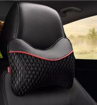 Автомобильная подушка для шеи, подголовник, аксессуары, подушка для автокресла, прохладный ледяной шелк, подголовник, поддержка протектора, подставка для шеи, хлопок с эффектом памяти бежевый
