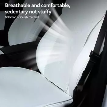 Автомобильная подушка для сиденья Ice Silk для Tesla Model 3 Highland 2024 Коврики дышащие всесезонные защитные чехлы для задних сидений Аксессуары