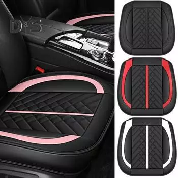 Автомобильная подушка для сиденья из искусственной кожи, водонепроницаемая нескользящая квадратная четырехсезонная универсальная защитная крышка для переднего и заднего сиденья, коврик для авто, аксессуары для интерьера красный/чёрный