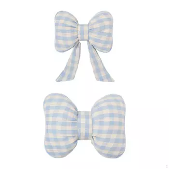 Автомобильная подушка подголовника для шеи с бантом, для вождения, портативная, дышащая, поясничная подушка для сиденья синий