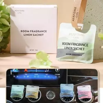 Автомобильная подвеска с ароматом и сумкой-саше с магнитной лентой, длинным вентиляционным зажимом, стойкий аромат синий