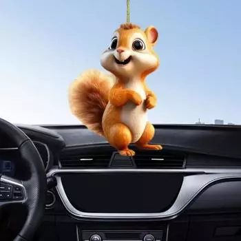 Автомобильная подвеска в виде белки, подвесное украшение со шнурком, легко подвешивается, универсальный брелок для ключей Cat