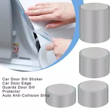 Автомобильная полоса из углеродного волокна для предотвращения столкновений, подходящая для всех дверных рам автомобиля, устойчивая к царапинам, прочная наноклеевая паста для самостоятельной сборки, протектор Stri W5I5