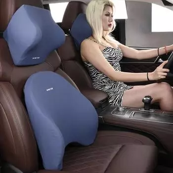 Автомобильная поясничная поддержка, подголовник, подушка для шеи, универсальная мягкая подушка для шеи, автомобильная подушка из пены с эффектом памяти, поясничная подушка, поддержка спины
