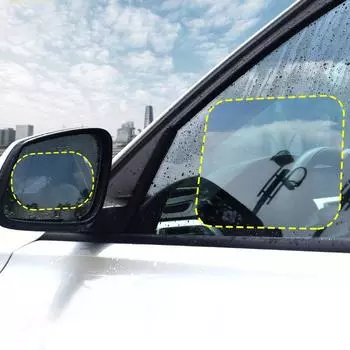 Автомобильная противотуманная пленка, противодождевая пленка для автомобилей/стекла, противозапотевающая гидрофобная водонепроницаемая непромокаемая пленка для оконной пленки, зеркальные наклейки 100mmX145mm oval