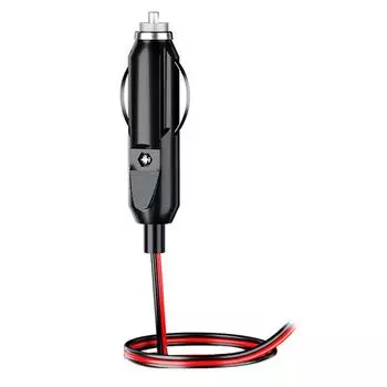 Автомобильная розетка 12 В/24 В с кабелем питания 0,6/1,5/4 м, автомобильная розетка, штекерный разъем 20 А, предохранитель со светодиодным индикатором 60cm красный/чёрный