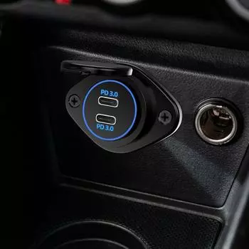 Автомобильная розетка для быстрой зарядки, 2 порта 12 В/24 В, USB-разъем для зарядки автобусов, Plug And Play, необходимая для путешествий зарядная розетка для чёрный