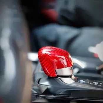 Автомобильная ручка переключения передач с рисунком из углеродного волокна, наклейка на ручку, аксессуары для интерьера Lexus RX350 500h 2024 2024 красный