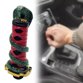 Автомобильная ручка переключения передач, сменная ручка переключения передач, форма змеи, алюминиевый сплав зелёный