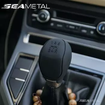 Автомобильная ручная ручка переключения передач SEAMETAL, нескользящая крышка, 6-скоростная ручка переключения передач, силиконовые противоскользящие защитные чехлы, аксессуары чёрный
