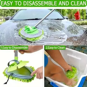 Автомобильная щетка для мытья швабры с длинной ручкой 120,65 см, набор для мытья, очистки, чистки, автомобильного грузовика, внедорожника, автофургона, прицепа, губки для пыли