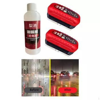 Автомобильная щетка для очистки масляной пленки на стекле улучшает видимость автомобиля 2 Liquid