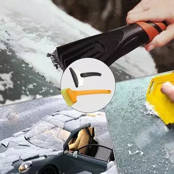Автомобильная щетка для снега 2X Маленькая лопата Скребок для льда Щетка Аксессуары для автомобиля Универсальный автомобильный снегоуборщик Эргономичные инструменты для удаления наледи CHINA