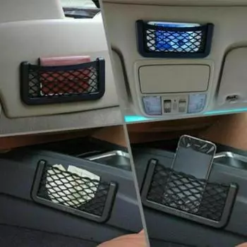 Автомобильная сетчатая сумка для хранения, 3 шт., аксессуары, черная