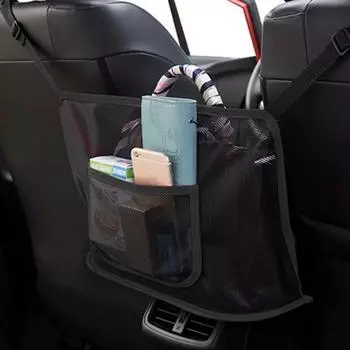 Автомобильная сетчатая сумка для хранения между сиденьями Разделитель для домашних животных Улучшение сетчатой сумки Автомобильный органайзер Аксессуары Безопасный барьер Внедорожники Грузовики красный