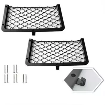 Автомобильная сетчатая сумка с винтами для надежной фиксации в автофургоне, дома, в морском автобусе, боковая пластиковая рама с эластичной сетчатой сумкой для хранения