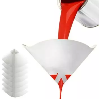 Автомобильная сетка для распыления краски, бумажный фильтр, очищающая воронка, одноразовый фильтр для краски, конический нейлоновый микронный бумажный инструмент 10PCS
