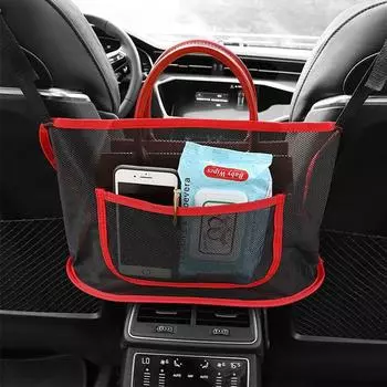 Автомобильная сетка, карманный держатель для сумки, сиденье, большая вместимость, сетка для автомобильного сиденья, карманная сумка, держатель для кошелька, органайзер для хранения автомобиля, сетка для домашних животных Red A