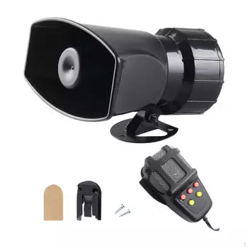 Автомобильная сигнализация, динамик, гудок, 12 В, 5 тонов, громкий звук с микрофоном, усилитель аварийного оповещения