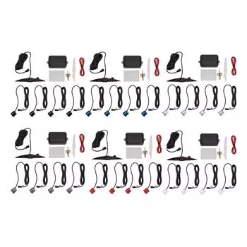 Автомобильная система радаров заднего хода с 4 датчиками парковки, светодиодный дисплей, звуковой сигнал, индикатор сигнализации для безопасного движения Black