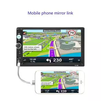 Автомобильная стереосистема Double Din Bluetooth Car Radio 7 дюймов Автомобильный MP5-плеер 2 Din Сенсорный экран FM-радио Аудиоресивер Mirror Link CarPlay