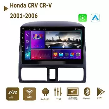 Автомобильная стереосистема Icreative 2 Din Android для Honda CRV CR-V 2001-2006, автомобильный радиоприемник, мультимедийный плеер, навигация, WIFI, FM BT, GPS, автомагнитола, головное устройство