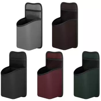 Автомобильная сумка-держатель для бутылки с водой, подвесной многофункциональный мини-органайзер на сиденье с сетчатым карманом красный