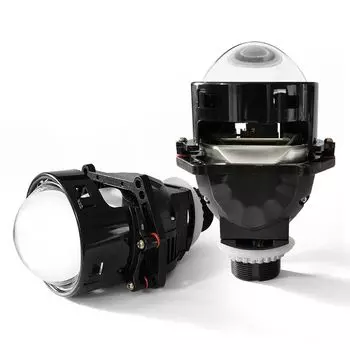 Автомобильная светодиодная бифокальная линза H4, модифицированная фара, лампа «рыбий глаз», 3,0-дюймовая бифокальная линза без потерь, HD, универсальная синяя пленка HD белый