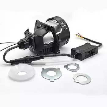 Автомобильная светодиодная фара, 3-дюймовая линза с двойным светом, двойная прямая лазерная фара, супер яркая интегрированная дальняя и ближняя фара H4 H7 H11 1 pcs