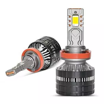 Автомобильная светодиодная фара H7, высокая мощность, двойная медная трубка, 9-ядерный светодиодный автомобильный фонарь, 120 Вт, сверхяркая встроенная фара для дальнего и ближнего света H7 H7 6000K