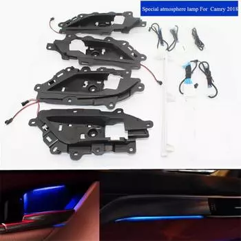 Автомобильная светодиодная лампа особой атмосферы Для Toyota Camry 2018 Декоративная лампа Дверь Передний пассажир Центральное управление Подсветка светодиодная подсветка голубого цвета автоаксессуары