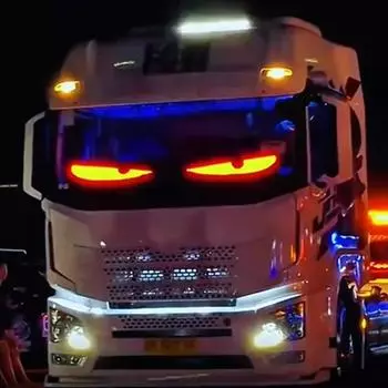Автомобильная светодиодная матричная пиксельная панель, гибкий экран, динамический дьявольский глаз, RGB-подсветка, граффити, прокручивающаяся текстовая доска, автомобильные аксессуары