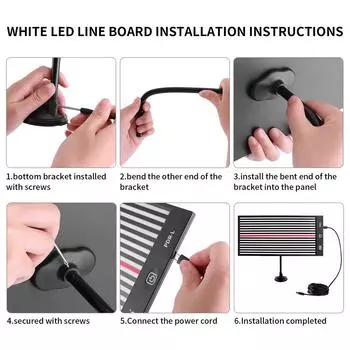 Автомобильная светодиодная полоса Line Board Акриловая бескраска Вмятина Инструмент Рефлектор Свет с 3 различными чёрный