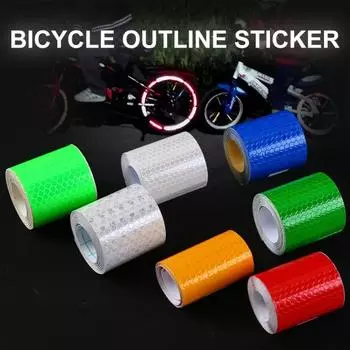 Автомобильная светоотражающая лента, защитная водонепроницаемая автомобильная универсальная предупреждающая наклейка против столкновений, светоотражающая защитная лента 3m зелёный