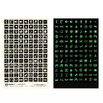 Автомобильная светящаяся наклейка, ярлык переключателя, переключатели, реле, декоративные наклейки на панель, многофункциональная наклейка на кнопку