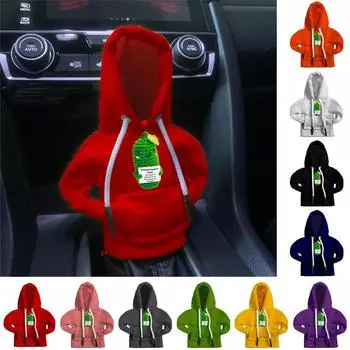 Автомобильная толстовка с капюшоном для переключения передач из полиэстера, чехол для ручки переключения передач, дизайн толстовки, защита рычага переключения передач для автомобилей, аксессуары чёрный