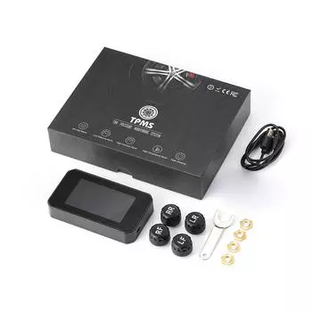 Автомобильная TPMS OBD2 HUD Беспроводная система контроля давления в шинах+4 внешних датчика