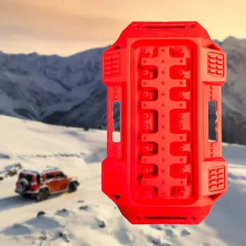 Автомобильная тяговая доска Грязь Песок Снег Рампа Противоскользящая Высокопрочная Восстановительная Трековая Коврик Шина оранжевый