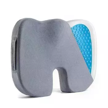 Автомобильная U-образная подушка для сиденья, гель, новая дорожная дышащая подушка для сиденья, ортопедическая подушка для копчика, пена с эффектом памяти, U-образная подушка для массажного кресла, подушка для сиденья красно-коричневый